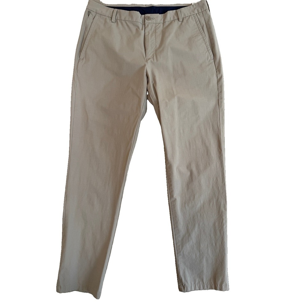 Vineyard Vines OTG On-The-Go Pants Mens 36x32 Beige Tan Performance Chino